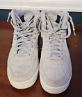 Nike Air Force 1 High LV8 'Chenille Fluff Swoosh Shoe Size 9 Grey 806403-015