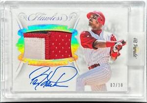 2018 Panini Flawless Barry Larkin Game Used Patch Auto Autograph #02/10 Reds