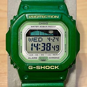 Casio G-Shock GLX-5600A-3 G-Lide Square Green Tide Moon Graph 5600 Digital Watch