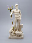 Poseidon Greek Roman God of the Sea Neptune Cast Marble Statue Sculpture 9.65 in