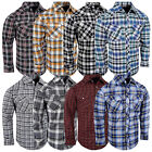 Plaid Western Shirt Mens Triple Snap Cuff Flap Pockets TRUE FIT Country Casual d