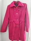 London Fog Red Long Sleeve Trench Coat Size L Women in great condition. 