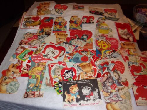 Large beautiful lot of 115 Vintage Valentine’s Day Cards 1920’s-1940’s