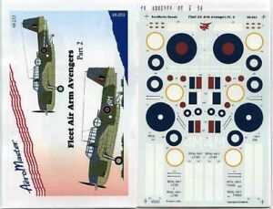 Aeromaster Decals 1/48 Fleet Air Arm Avengers Pt. 2 48-253 US Navy Avenger A/C