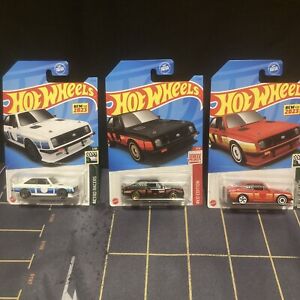 Hot Wheels 2023 Ford Escort RS2000 Lot of 3 (Target Red Edition)