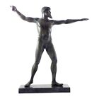 Poseidon or Zeus of Artemision Nude Male Real Bronze Metal Art Sculpture Statue