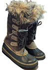 Sorel Joan of Arctic Brown Lace Up Waterproof Snow Boots Women's Size 8 Winter