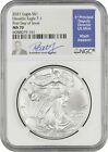 2021 Silver Eagle Type 1 NGC MS70 FDOI First Day of Issue Jepson Signature Label