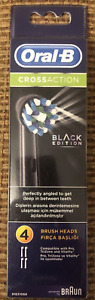 4-in-a-Pack Braun Oral-B Cross Action Black Edition Replacement Toothbrush Heads