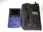 Nintendo Game Boy Color Grape Handheld System, Case, & 6 Games.