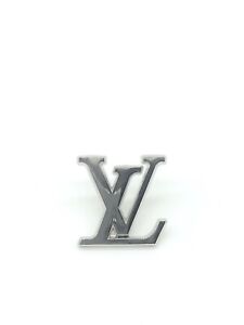 Vintage Sized Louis Vuitton LV Brooch, Lapel Pin - Silver