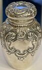 Antique Black Starr & Frost Repousse Tea Caddy Sterling Silver Art Nouveau 4.75”