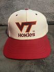 Vintage Virginia Tech Hokies Hat 1984 SKM White Made In USA Mens Adjustable