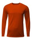 A4 N3425 Mens Long Sleeve Polyester Sprint Dri-Fit Moisture Wicking T-Shirt
