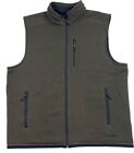CC Filson Mens Size XL Ridgeway Fleece Vest Polartec Full Zip Jacket Bark Brown