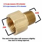 Reducer 3/8 Female Npt to 1/4 Male Npt Pipe Adapter Brass 28193L WAG 120REC