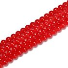 Red Crystal Glass Smooth Round Beads Size 6mm 8mm 10mm 15.5