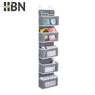 HBN 5-Shelf Over The Door Hanging Organizer with 2 Metal Hooks, Door Wall Mount