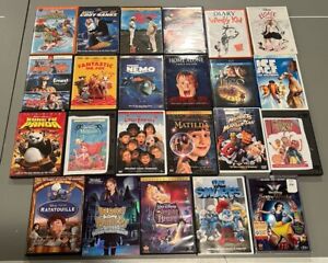 Lot of 23 Used DVD Assorted KIDS Cartoons Family Movies Disney