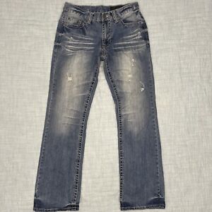 Men's TK Axel Wolcott Vintage Boot Blue Denim Jeans Size 32x34