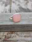 Boho Statement Rose Quartz Ring for Women Rectangle Shape 925 Sterling Silver