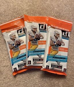 2021 Panini Donruss Football Cello Fat Pack - Lot Of 3 ! Brand New!! In Hand!