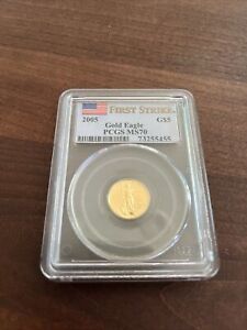2005 Gold Eagle 5$ MS70