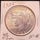 New Listing1922 P Peace Silver Dollar Vintage 90% Cartweel Philly Babe Pretty Luster