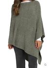 Barefoot Dreams Cozychic Poncho OS Sage Cable Asymmetrical