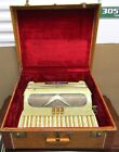 New ListingVintage Federfisa Italy Accordion 60's Bakelite Pearlescent White Gold with Case
