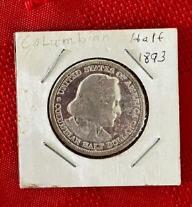 1893 50c Columbian Expo Commemorative 90% Silver Half Dollar