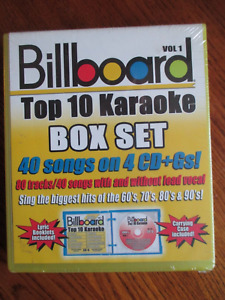 BILLBOARD TOP 10 KARAOKE Boxed CD Set~40 Songs from The 60s, 70s, 80s & 90s