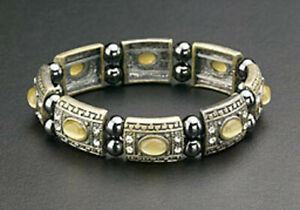Magnetic Bracelet Hematite Bead Tiger Eye Stone Crystal Stretch Therapy Healing