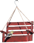 Bird Feeder Hanging Porch Swing Bird or Squirrel Feeder, Draining Metal Mesh Bas