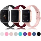Slender Silicone iWatch Band Sport Strap For Apple Watch Series 9 8 7 6 5 4 3 SE