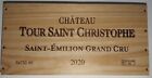 Chateau Tour Saint Christophe Winery 2020 Wood Wine Crate Panel Box Side
