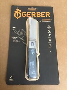 Gerber JukeBox Marble Sheepsfoot Straight Edge Blade Pocketknife