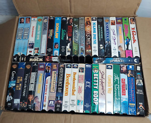 Vintage Lot of 40 VHS Tapes Drama, Comedy , Action, Kids, Family, Sci Fi