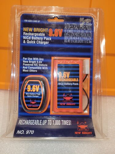 New Bright 9.6v NiCd Rechargeable Battery Pack and Charger NO. 970 RC