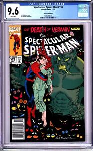 SPECTACULAR SPIDER-MAN #194 CGC 9.6 WP  - NEWSSTAND EDITION - VERMIN APP!