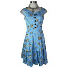VOODOO VIXEN Retro Vintage 50s Blue Dress DRA2179