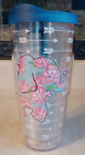 Tervis Tumbler Travel Cup 24 oz. - Simply Southern Elephant Floral w/ Blue Lid