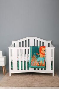 3pcs Baby Crib Bedding Set Crib Sheet Crib Skirt Comforter Quilt Kids Room Decor