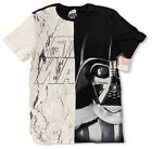 Star Wars Disney Men's Marbled Darth Vader Tee T-Shirt - Black/White