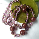 Vintage Estate Amethyst Italian Murano Glass Beads Necklace 22