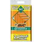BIC Sensitive Single Blade Razor Disposable Shavers Pack of 24
