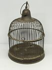 Large Vintage Solid Brass Dome Bird Cage 17 In Tall - Art Deco - Beehive