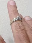JWBR Jane Seymour Vintage Diamond 925 Sterling Silver Designer Ring Size 7