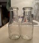 2 Diff Early Baltimore MD Emb Pint Milk Bottles Fairfield Farms & City Dairy Old