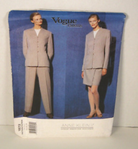 Vogue Anne Klein II Pattern 1872 Jacket, Skirt & Pants Misses 14-18 Uncut